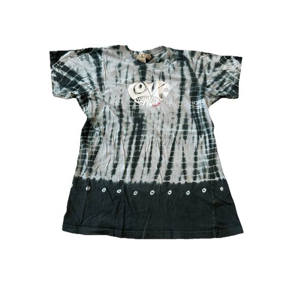 VTG Y2K Tie Dyed Women’s T-Shirt Black Heart Love Key West Florida Boho Casual L - Picture 2 of 8